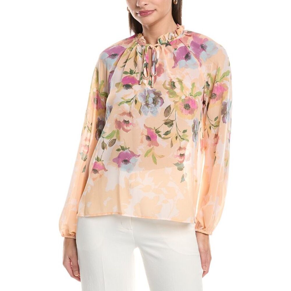 Tahari Asl Womens Blouse, Pink